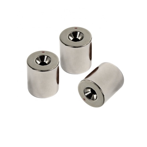 Rod Neodymium magnet with countersunk hole