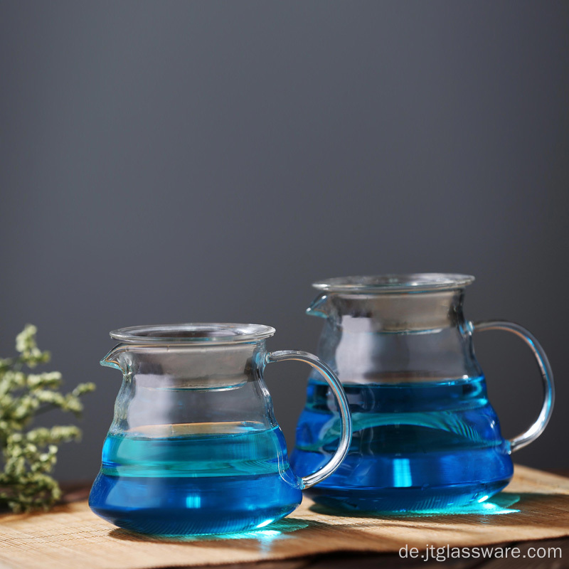 Hitzebeständiger Kaffeekrug mit Sieb aus Glas