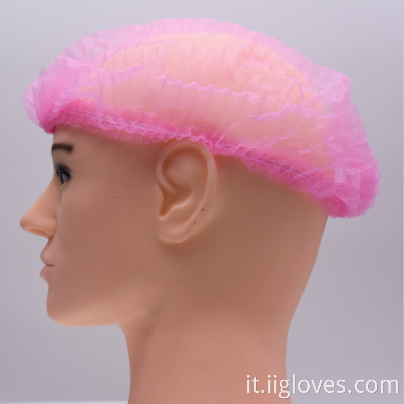 Tappo a clip a strisce non tessuto bouffant copricapo blu antipolta blu non tessuto