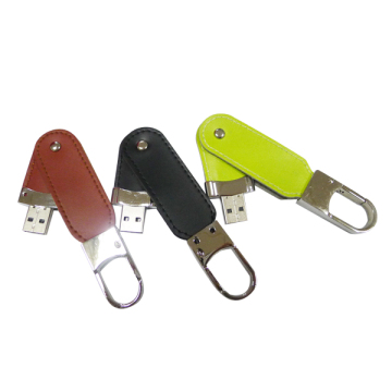 Colorful Swivel Leather USB Stick Flash Drive