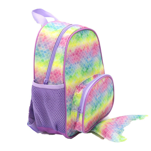 Kids Rainbow Mermaid kids student backpack