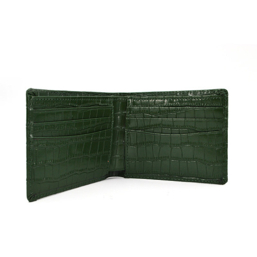 New Durable Genuine Crocodile Leather Men's Bifold Wallet