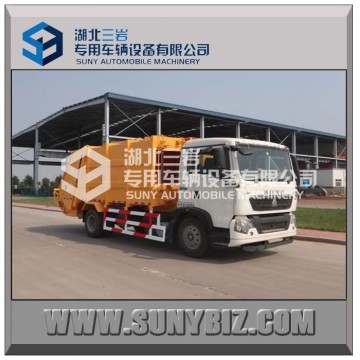 SINOTRUK HOWO 4x2 compactor garbage truck compressed rubbish truck