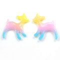 Gradient Color Mini Kawaii Horse Shaped Flatback Resins Phone Shell decorative Charms Kids Toy Decor Items DIY Spacer