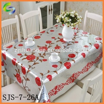 gold silver rectangle wholesale pvc tablecloths