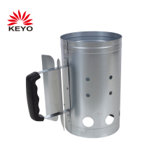 High Quality Large BBQ Charcoal Chimney Starter BBQ Charcoal Starter With Plastic Handle