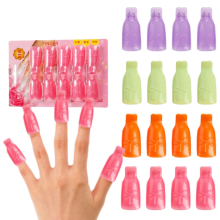 10pcs Reusable Manicure Nail Art Soak Off Cleaner Clip