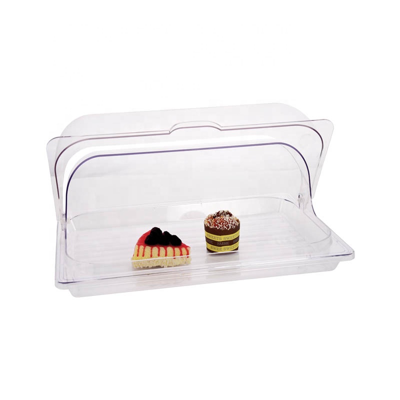 Buffet Display Dome Cover Plastic Dome Rectangular Food Cover 35x50cm Dome Roll to Top Cover