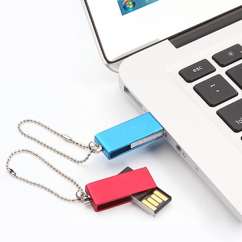 Mini pen drive rotativo de metal