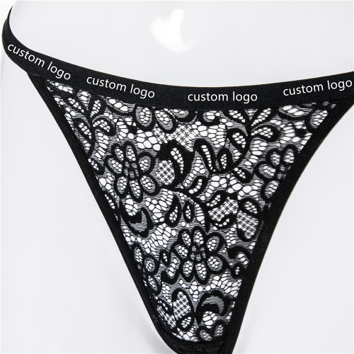 benutzerdefiniertes Logo Frauen Spitzen-BH G-String-Set