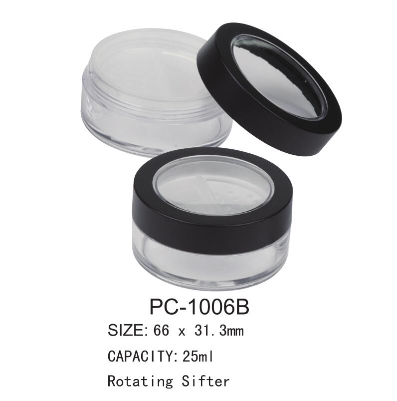 Customized Cosmetic Loose Powder Jar with Rotating Sifter