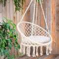 White Garden Outdoor Rope Swing Chair