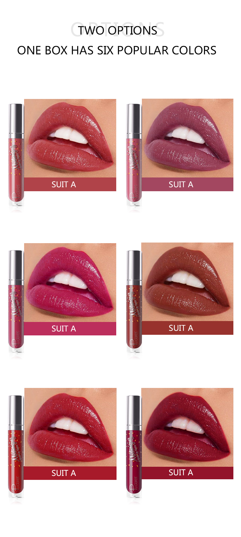 Pudaier High-Shine Lip Gloss Mint Lipgloss Moisturizing Lip Set Bestseller in Thailand OEM Available