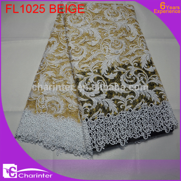 free shipping Fashion guipure lace fabric cord lace fabric fashion laces