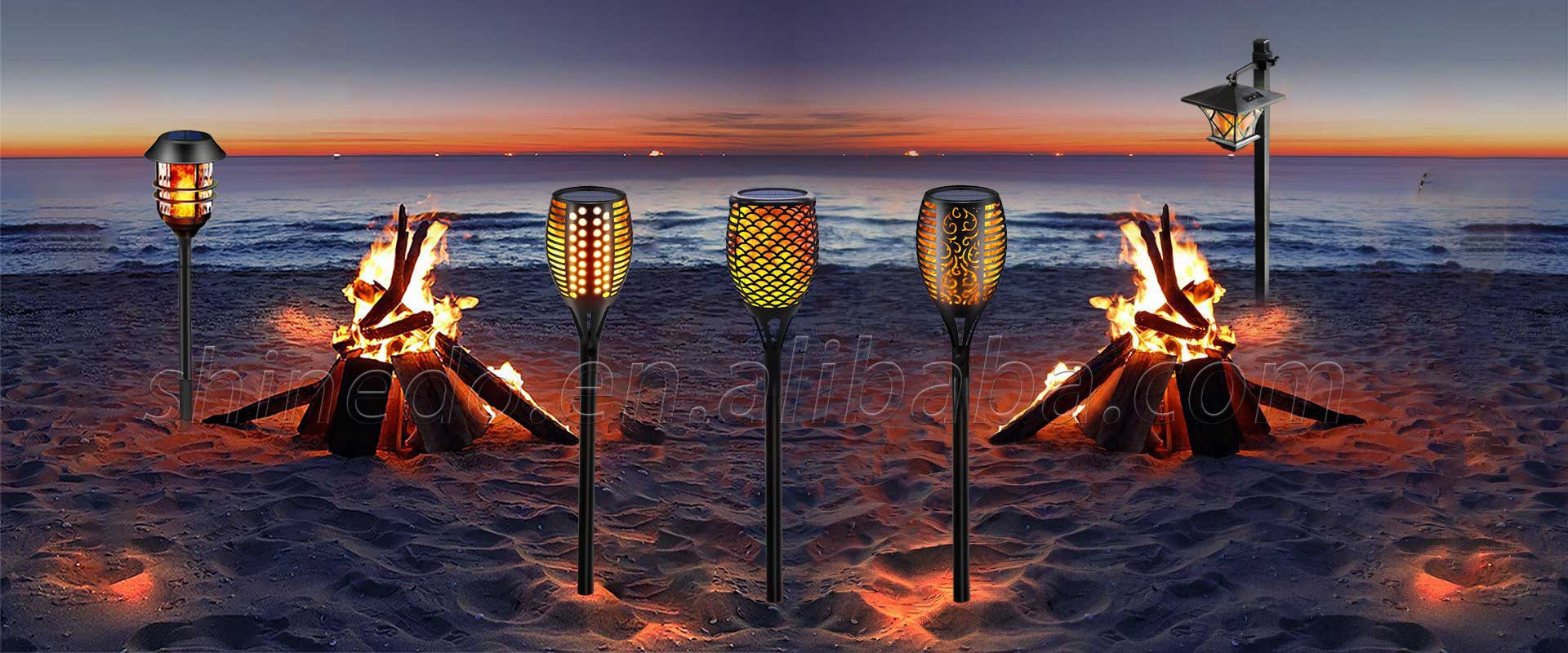 Solar Flickering Flame Garden Night light, Outdoor Dancing Flame Torch Lawn Lamp