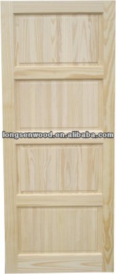 raised horiz panels pine solid wood door