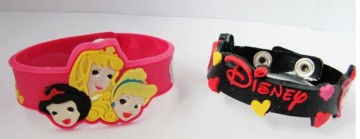 clearance sale emboosed lovely cartoon character printing stripe charms calvin harris silicone wristband