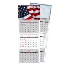 Custom Full Color 3-Month Wall Calendar Printing for Home and Office