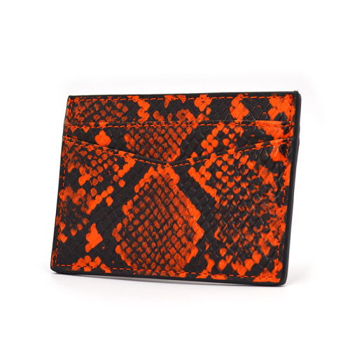 Custom Designer Genuine Python Leather Credit Card Holder