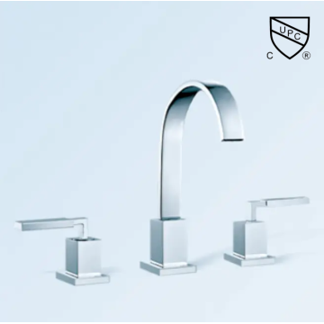 Flat Spout Three Hole Basin Faucet ○