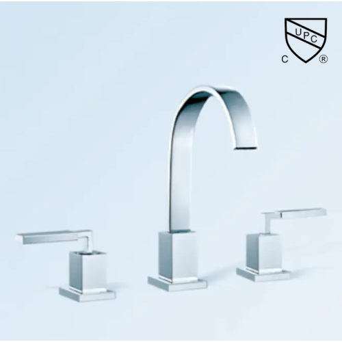 Flat Spout Three Hole Basin Faucet ○