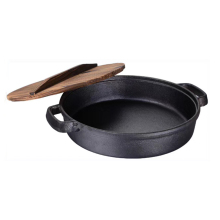 Japanese Cast Iron Wok with Double Handles for Baking