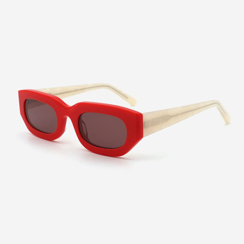 Rectangle Full-rim Acetate Unisex Sunglasses 23A8094