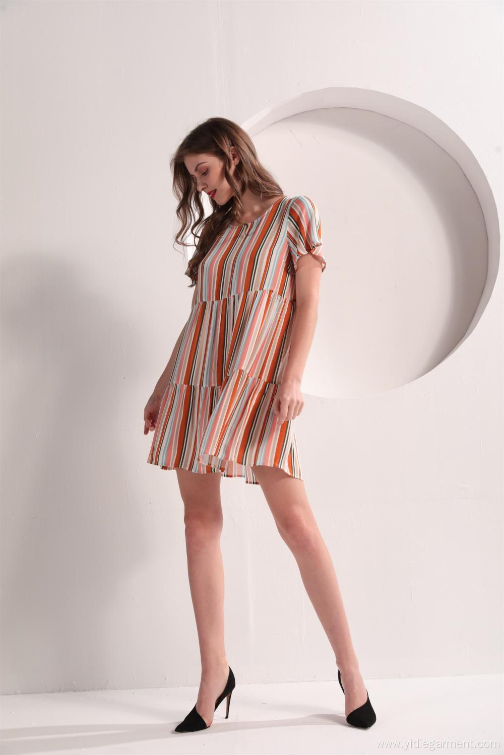 Women's Striped Tiered Summer Dress