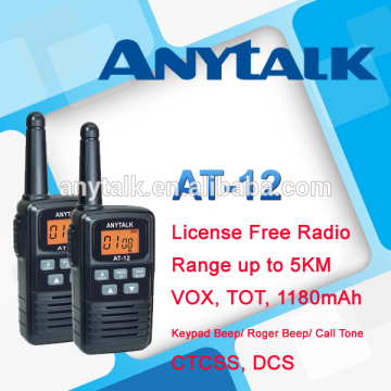 AT12 MINI license free PMR FRS 0.5W walkie talkie