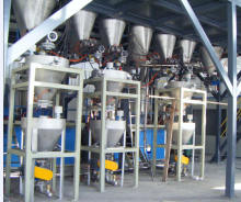 Material batching, mixing, conveying system