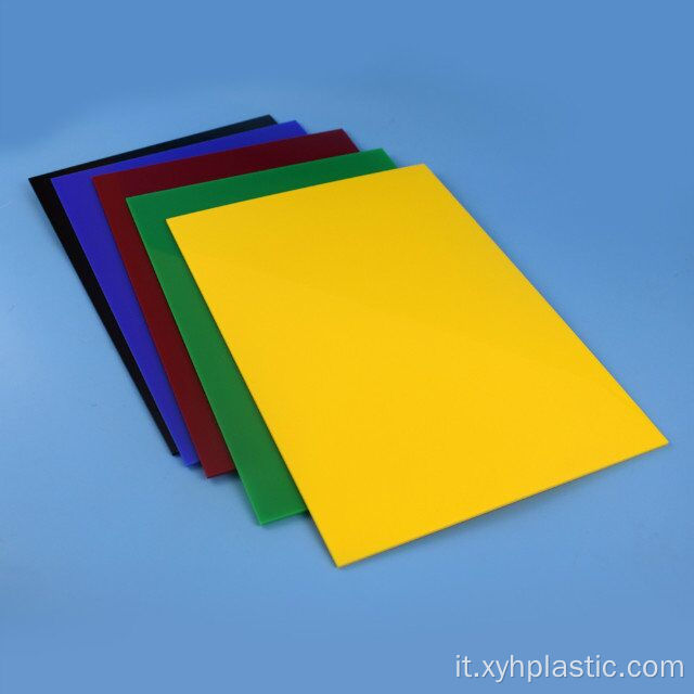 Foglio di perspex in foglio acrilico lucido colorato