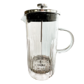 Verre borosilicate avec des lignes à rayures French Press Makeker