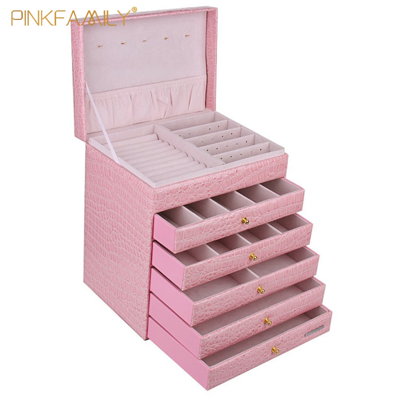 New Fashion Croco Leather Packing Storage Jewelry