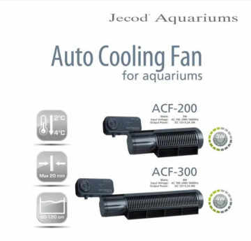Jebao ACF Series Aquarium Cooling Fans: Mute Automatic Temperature Control Fans (ACF-200, ACF-300)