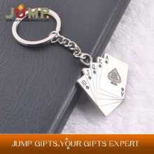 Newest Keychain design,cheapest hot selling playing cards metal keychain