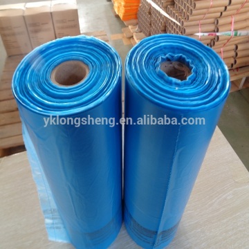 dark blue super market hdpe roll bags with core