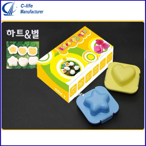 Plastic Star and Heart Shape Boiled Egg Tray Mold Sushi Rice Mold