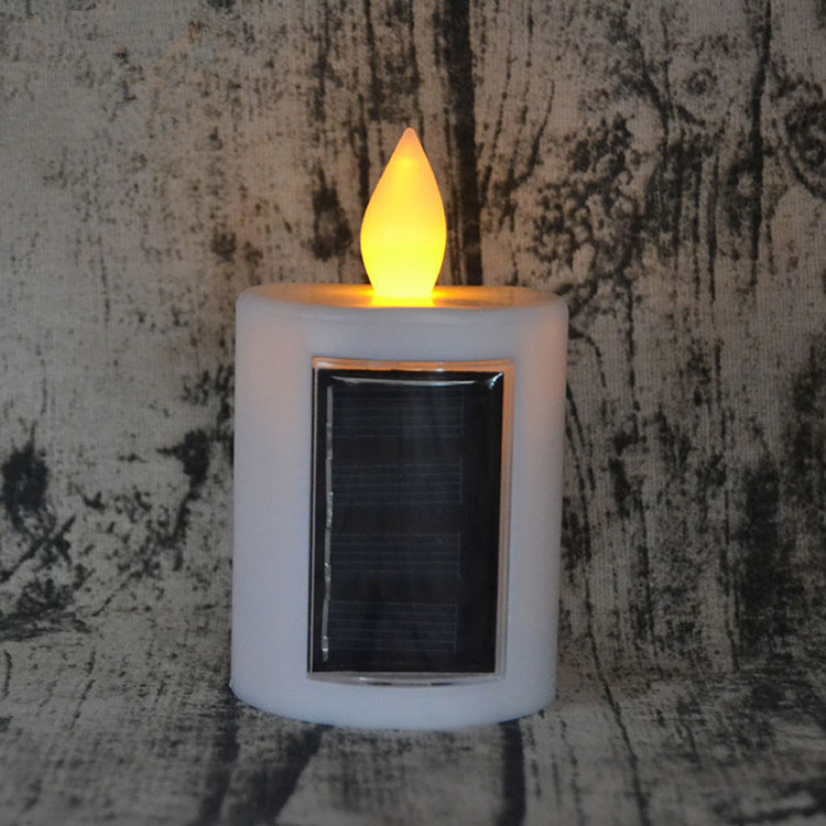 Solar Powered Window Pillar Candles For Garden