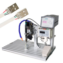 Automatic USB Soldering Machine for Electronics and Connectors in Factory Settings