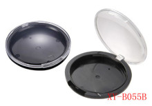 Plastic Flat Round Loose Powder Compact Container