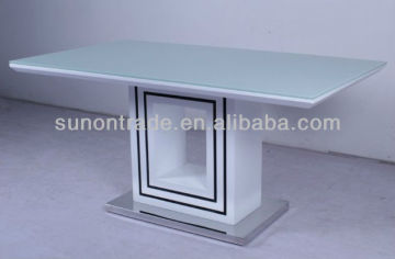 glass top rectangular wooden dining tables