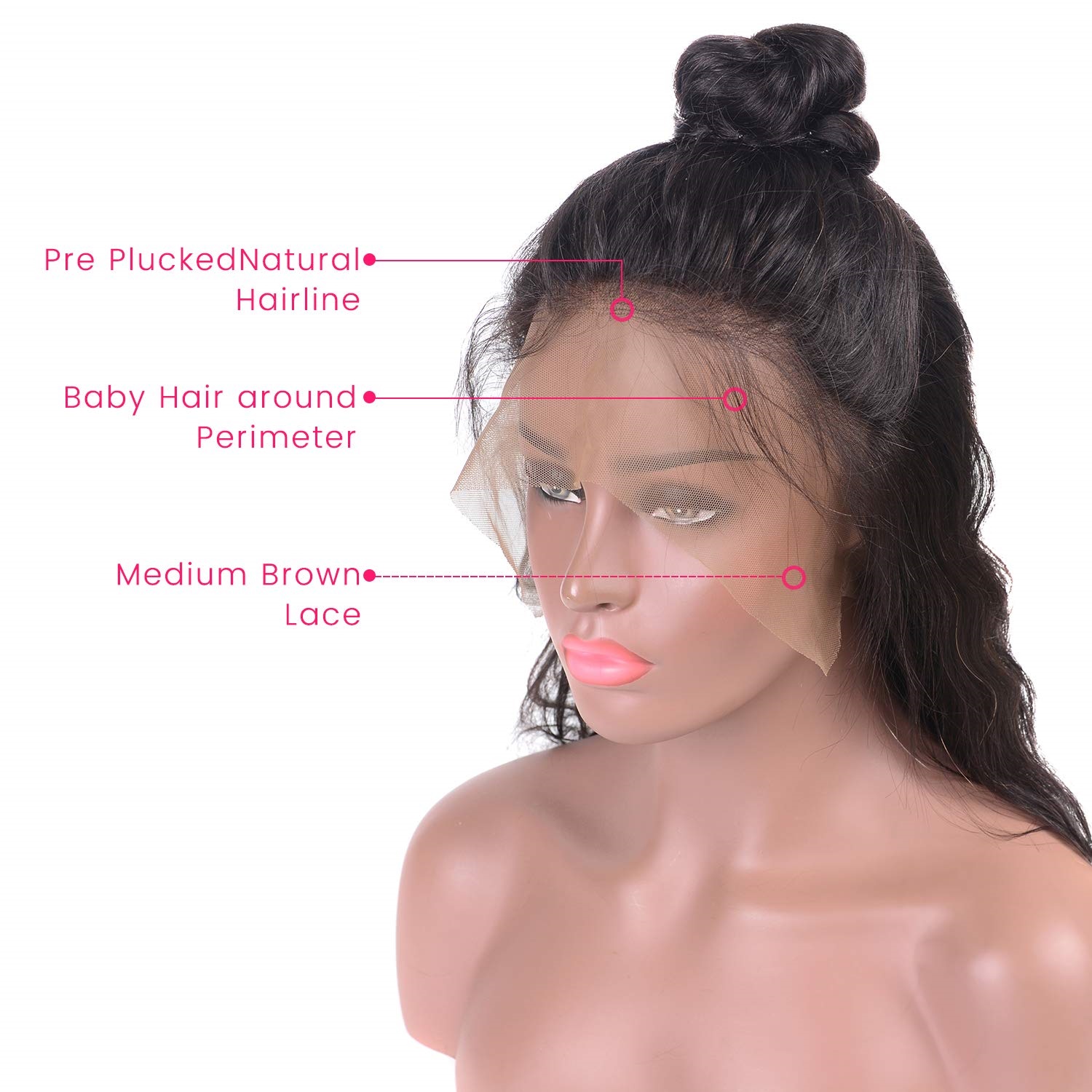 360 Lace Frontal Wigs Pre Plucked With Baby Hair Brazilian Body Wave Human Hair 150 density Lace Front Wig for Black Women