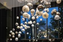 Gold modern glass hotel chandelier ceiling light