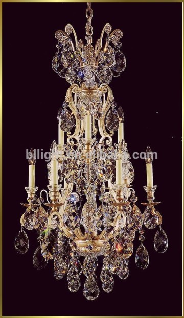 Large decorative fancy modern wrought iron chandelier