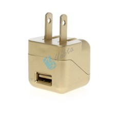 Single USB Folding Mobile Charger Luxury Gold AC Adapter For Iphone