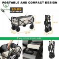 300lbs Capacity Foldable Utility Wagons with Side Pockets