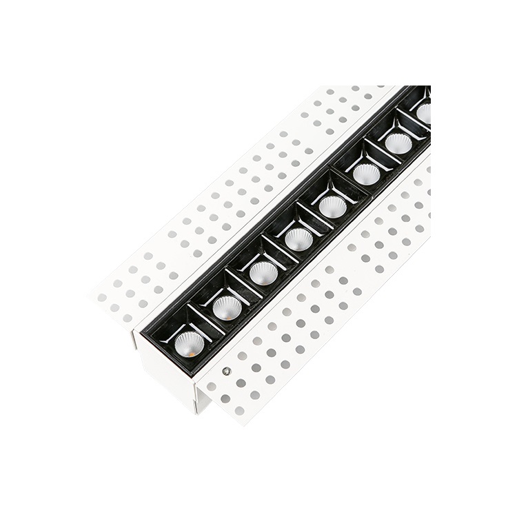 Trimless Aluminum 10w architectural linear down light Recessed Linear LED Grille Light