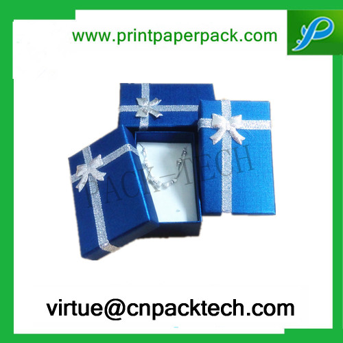 Custom Printed Rigid Packing Box & Lid Gift Jewelry Box