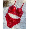 Conjunto de lingerie sexy de couro em moedas