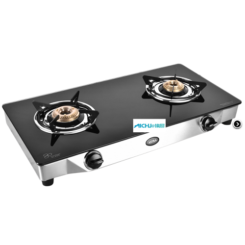 Astra 2 Brass Burners Toughened Glass Cooktop